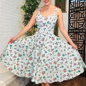 Bernie Dexter Gail dress in pinup print NWT XL